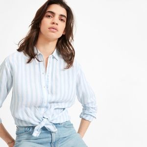 LONG SLEEVE everlane stripped button up